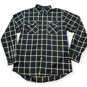 NWOT Dixxon Flannel Co. Vogue Tyres Men's Black Pearl Snap Dress Shirt Large